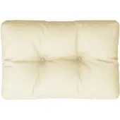 vidaXL Coussin de palette crème 50x40x12 cm tissu