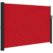 vidaXL Marquise latérale extensible rouge 140x600 cm