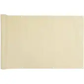 vidaXL Pare-vue pour balcon Crème 600x120 cm PVC