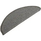 vidaXL Tapis d'escalier 15 pièces 65 x 21 x 4 cm Gris Demi-rond Grand