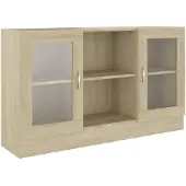 vidaXL Armoire vitrine Chêne Sonoma 120x30,5x70 cm Bois composite