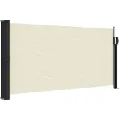 vidaXL Marquise latérale extensible Crème 100x500 cm