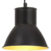 vidaXL Lampe à suspendre 25 W noire ronde 17 cm E27