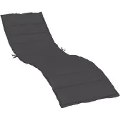 vidaXL Coussin pour bain de soleil Melange Anthracite 200x70x4 cm Tissu