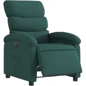 vidaXL Fauteuil relax électrique vert foncé Tissu