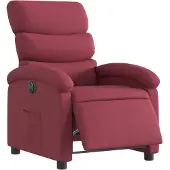 vidaXL Fauteuil relax électrique vin rouge tissu