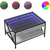 vidaXL Table basse avec Infinity-LED Gris Sonoma 70x50x38 cm