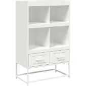 vidaXL Highboard blanc 68x39x111,5 cm acier