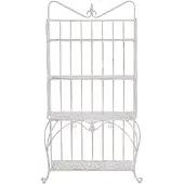 Beliani Étagère De Jardin En Métal Beige Clair 4 Niveaux Pavona