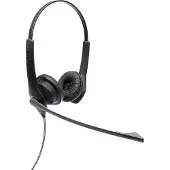 Jabra BIZ 1100 Duo - Micro-casque - sur-oreille - filaire - jack 3,5mm - noir - universitaire - Certifié pour Microsoft Teams, certifié Zoom