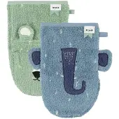 Trixie Gant de toilette2-pack - Mr. Polar Bear - Mrs. Elephant