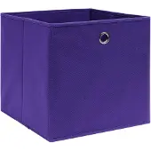 vidaXL Boîtes de rangement 10 pcs Tissu intissé 28x28x28 cm Violet