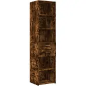 vidaXL Highboard chêne fumé 45x42,5x185 cm Matériau dérivé du bois