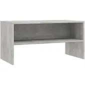 vidaXL Meuble TV en béton gris 80 x 40 x 40 cm aggloméré