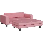 vidaXL Lit pour chien avec extension rose 100x50x30 cm velours