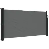 vidaXL Marquise latérale extensible Anthracite 100x300 cm