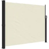 vidaXL Marquise latérale extensible Crème 160x600 cm
