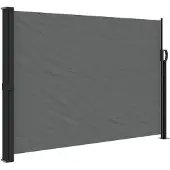 vidaXL Store latéral extensible Anthracite 140x500 cm