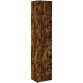vidaXL Armoire haute Étroite Chêne fumé 45x42,5x225 cm Bois composite