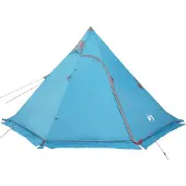 vidaXL Tipi tente de camping 5 personnes bleu imperméable