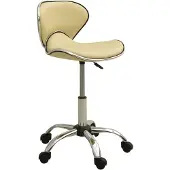 vidaXL 323677 Salon Spa Stool Cream Faux Leather