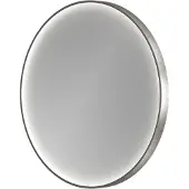 Balmani Secret miroir rond Brushed Gunmetal lumineux et anti-buée Ø 70 cm