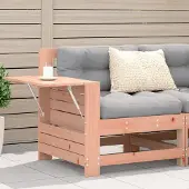 vidaXL Canapé de jardin accoudoir avec coussin bois massif douglas