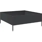 vidaXL Jardinière surélevée , noire, 100 x 100 x 41 cm, en acier