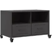 vidaXL Armoire TV noire 68x39x43,5 cm Acier