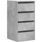 vidaXL Commode gris béton 40x41x76 cm Bois composite