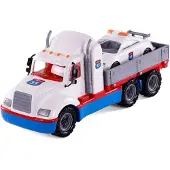 Cavallino Toys Route 55 Torpedo Truck Camion jouet avec voiture - blanc, bleu, rouge