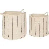 Atmosphera Cosy Clothes Basket 2 Units Beige