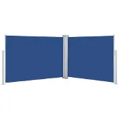 vidaXL Store latéral extensible bleu 120 x 1000 cm