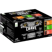 Crave boîte 6x400 g mix de saveurs - pâtée au poulet et à la dinde, à l'agneau et au bœuf, au saumon et à la dinde (nourriture humide complète sans céréales pour chiens adultes)