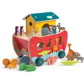 Tender Leaf Toys Tender Leaf Jeu de tri en bois Arche de Noé avec animaux pour enfants