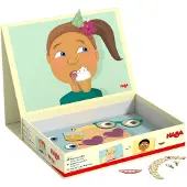 Haba Boîte de jeu magnétique Visages amusants