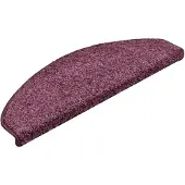 vidaXL Tapis d'escalier 15 pièces 65 x 21 x 4 cm Violet foncé Demi-rond Grand