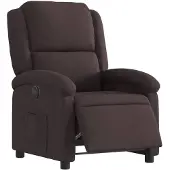 vidaXL Fauteuil relax électrique brun foncé Tissu