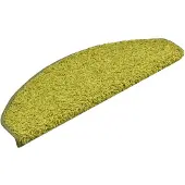 vidaXL Tapis d'escalier 15 pièces 65 x 21 x 4 cm Vert Demi-rond Grand