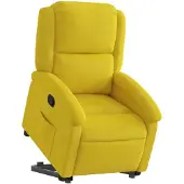 vidaXL Fauteuil relax releveur jaune velours