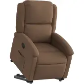 vidaXL Fauteuil relax avec releveur Marron Tissu