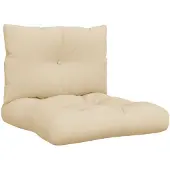 vidaXL Coussins de palette lot de 2 beige tissu