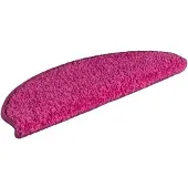 vidaXL Tapis d'escalier 15 pièces 65 x 21 x 4 cm Rose Demi-rond Grand