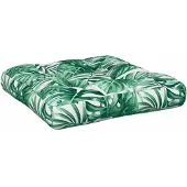 vidaXL Coussin de palette motif de feuilles 60x60x12 cm tissu