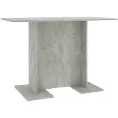 vidaXL Table de salle à manger gris béton 110x60x75 cm Bois composite