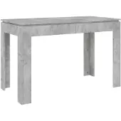 vidaXL Table de salle à manger gris béton 120x60x76 cm Bois composite