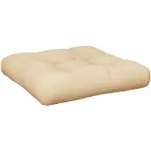 vidaXL Coussin de palette beige 50x50x12 cm tissu
