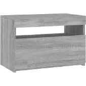 vidaXL Armoire TV avec lampes LED Gris Sonoma 60x35x40 cm