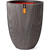 Capi Europe Vase Capi Europe GROOVE NL Anthracite en Plastique (34 x 34 x 46 cm)