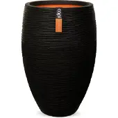 Capi Europe Pot à fleurs Nature Rib élégant Deluxe 45x72 cm Noir